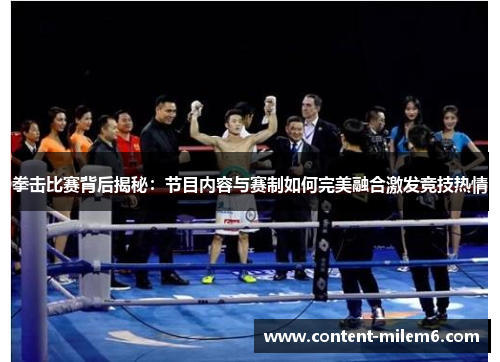 拳击比赛背后揭秘：节目内容与赛制如何完美融合激发竞技热情
