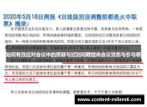 如何有效应对会议中的质疑与迟到问题提高会议效率与参与感